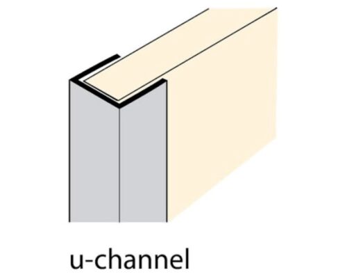 U Channel flashing for wall cladding and roof panels
